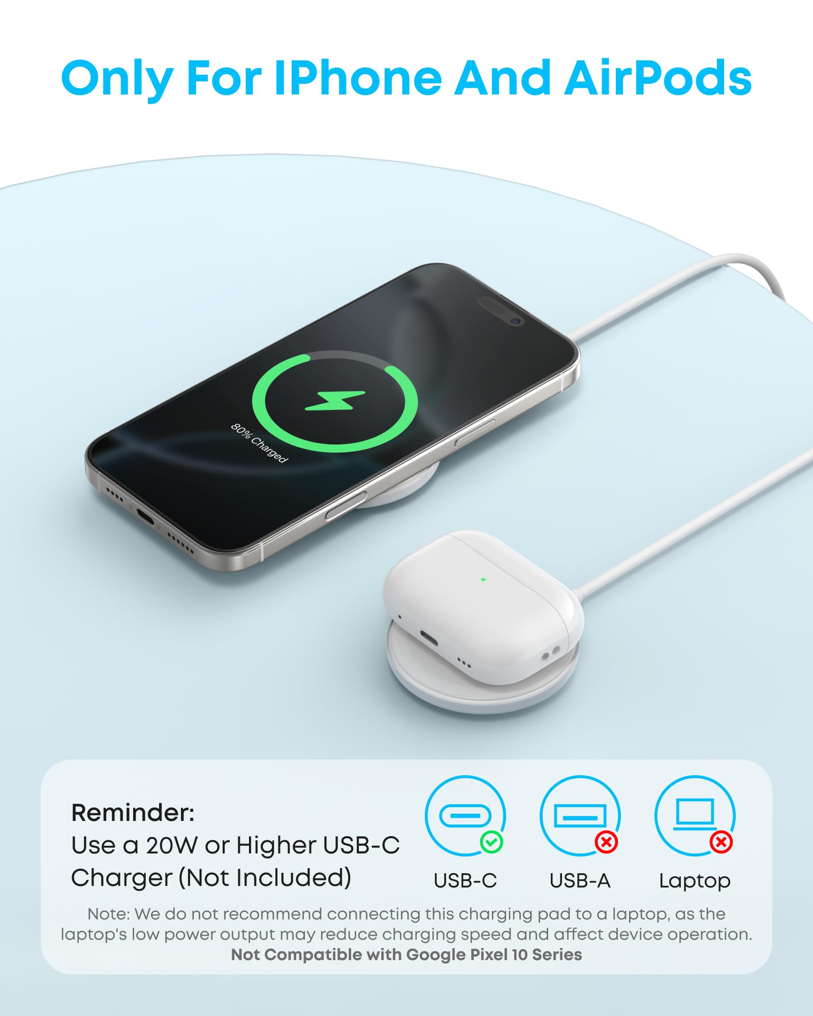 Anker Zolo en escritorio con cable largo para uso cómodo diario
