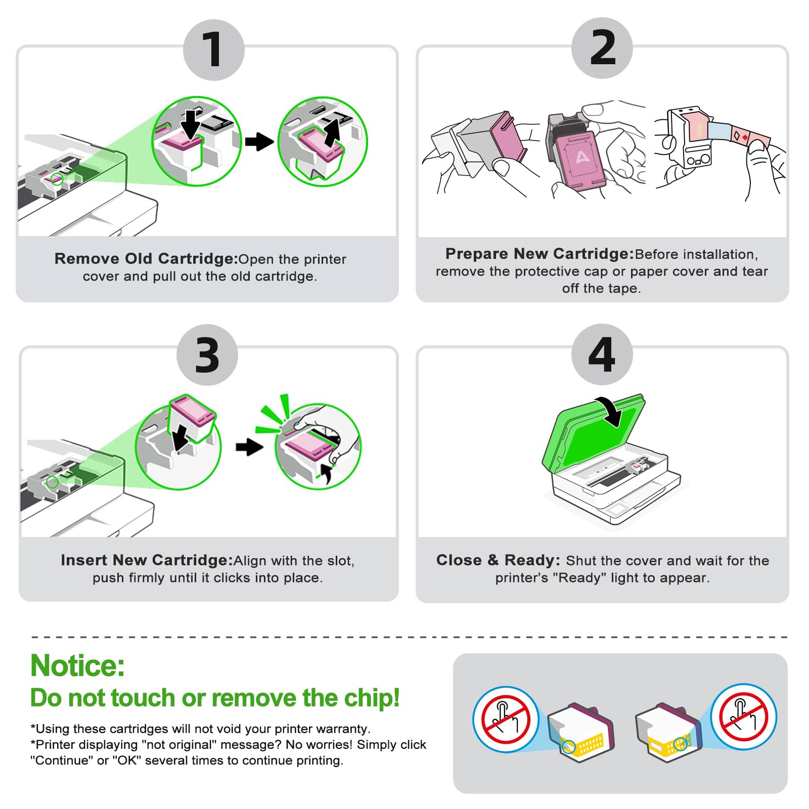 Ankink cartridge installed in printer for effortless replacement
