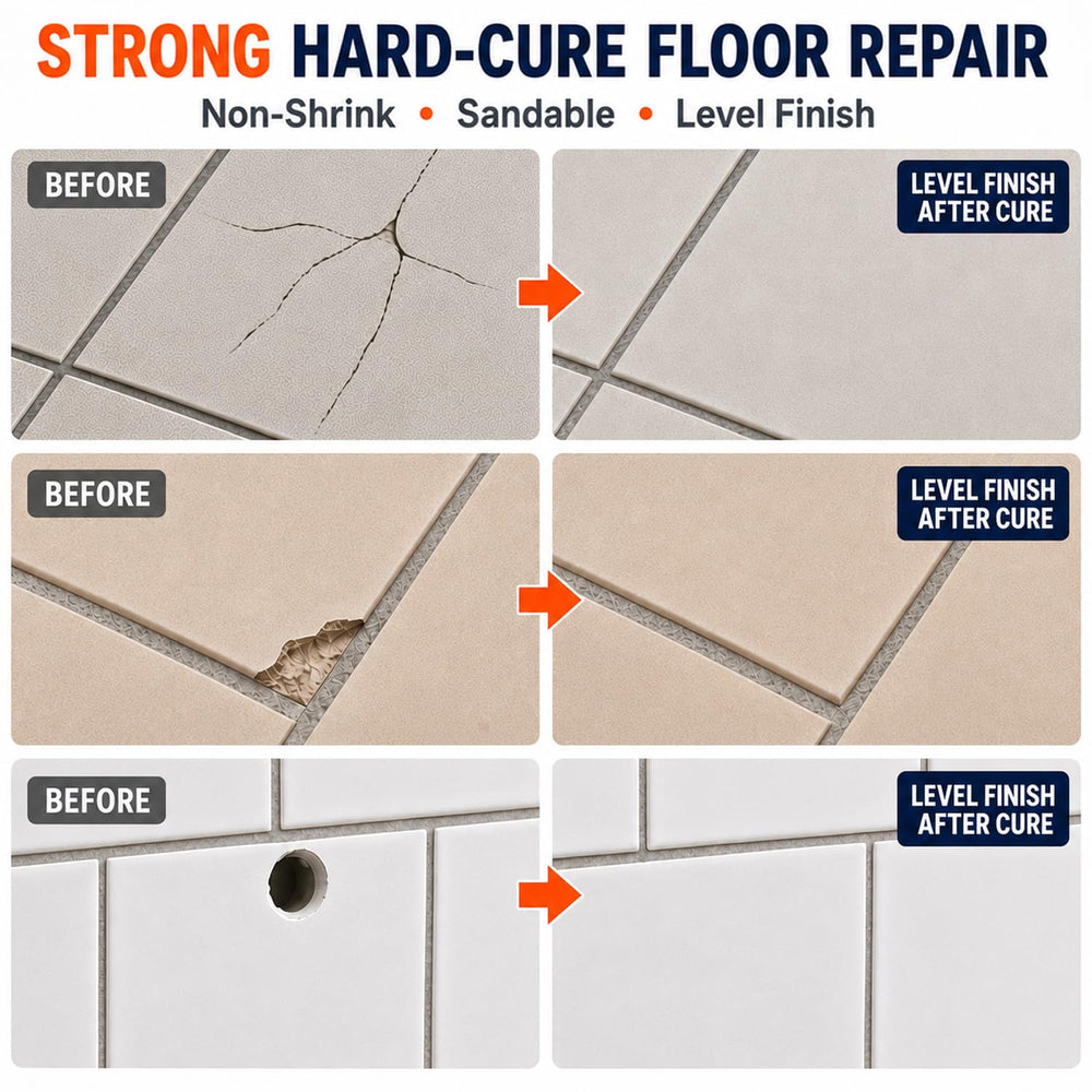 Ankita comparativa antes y después de un azulejo reparado, aspecto renovado