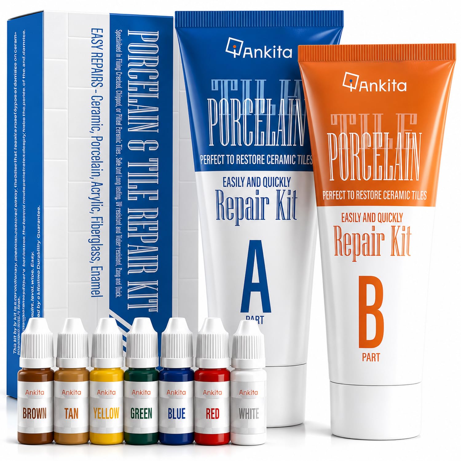 Ankita envase frontal del kit, solución completa para reparar azulejos