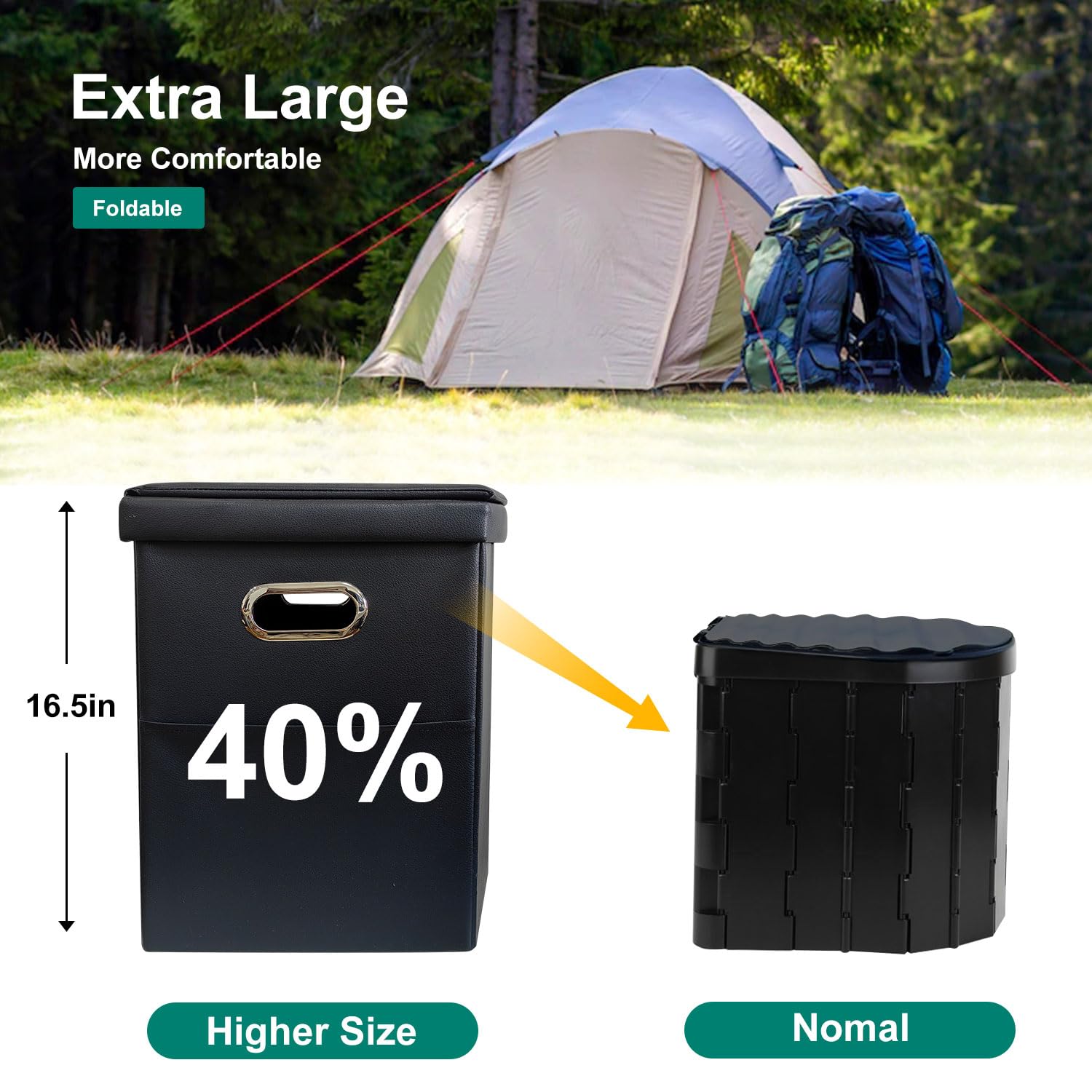Ann Katy folded inside a backpack demonstrating compact travel convenience benefit