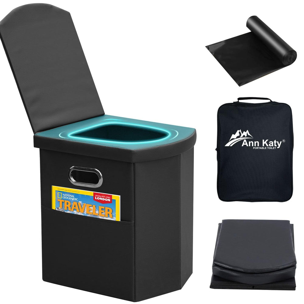 Ann Katy front view folded showing compact portability and easy storage benefit