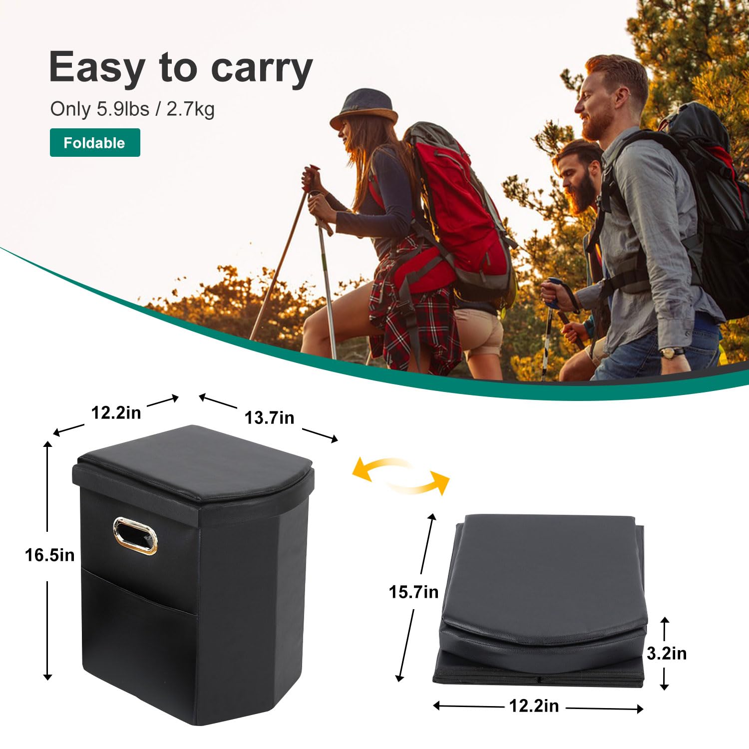 Ann Katy side pocket and handle visible for easy carrying and quick access benefit