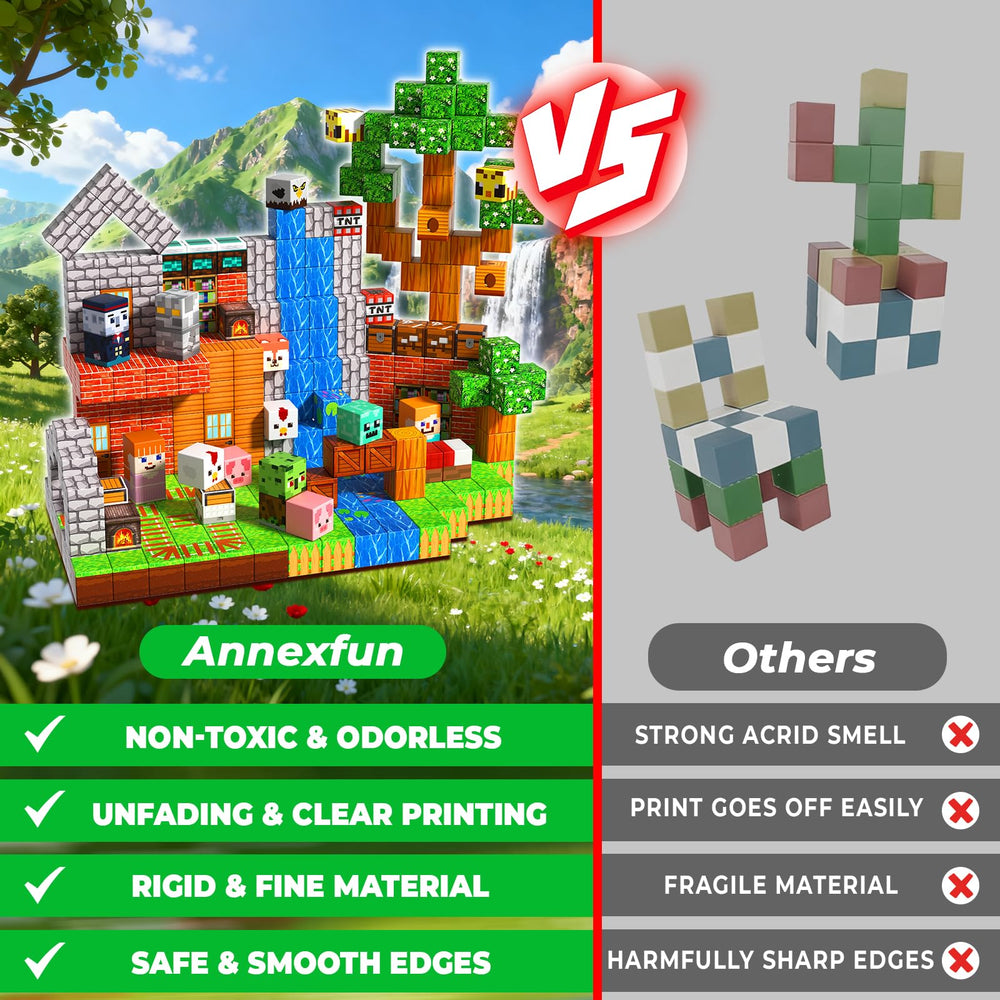 Children using Annexfun blocks building tower to encourage STEM play