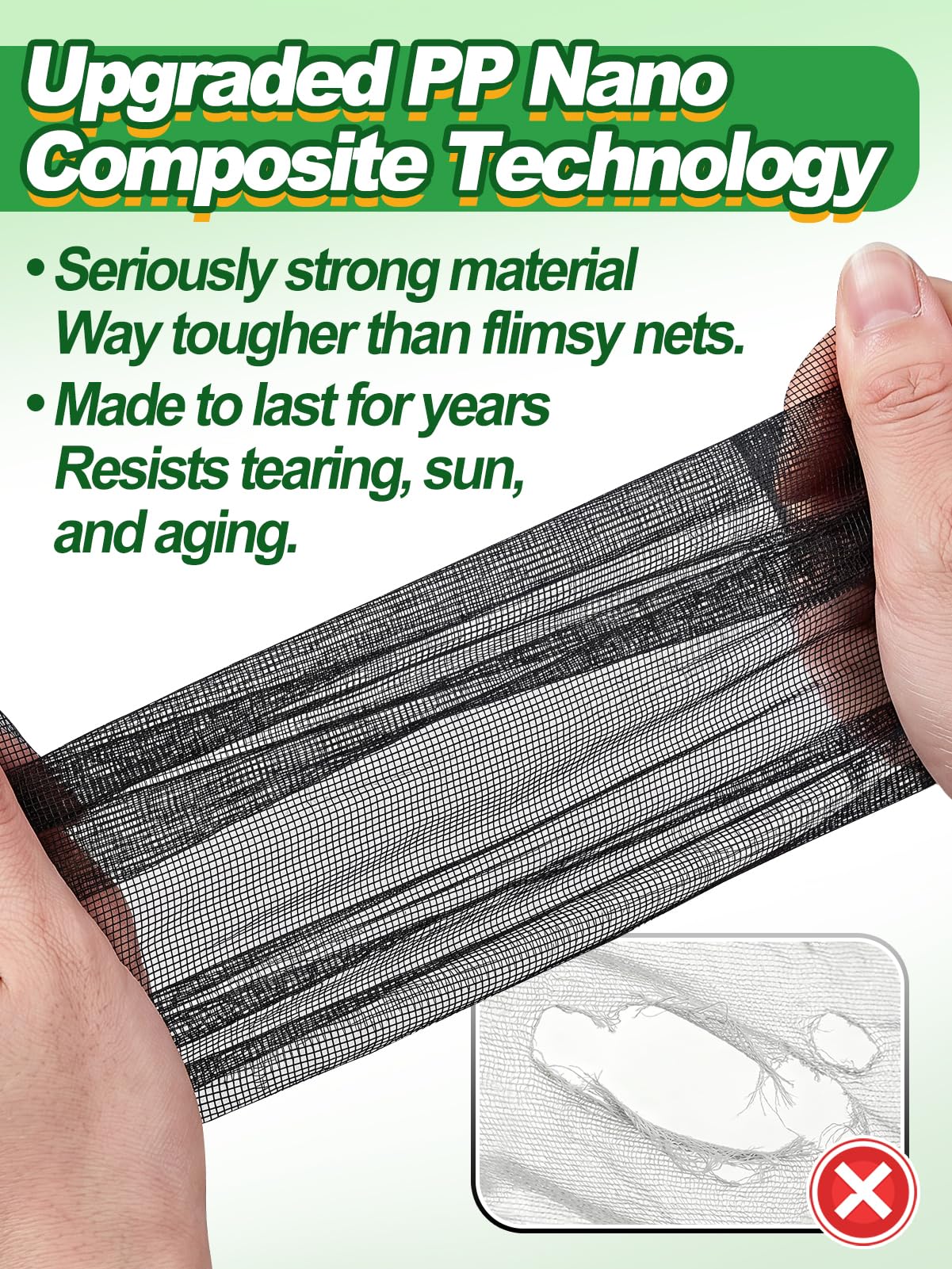 ANPHSIN close-up showing nano-PP fiber texture and improved tear resistance