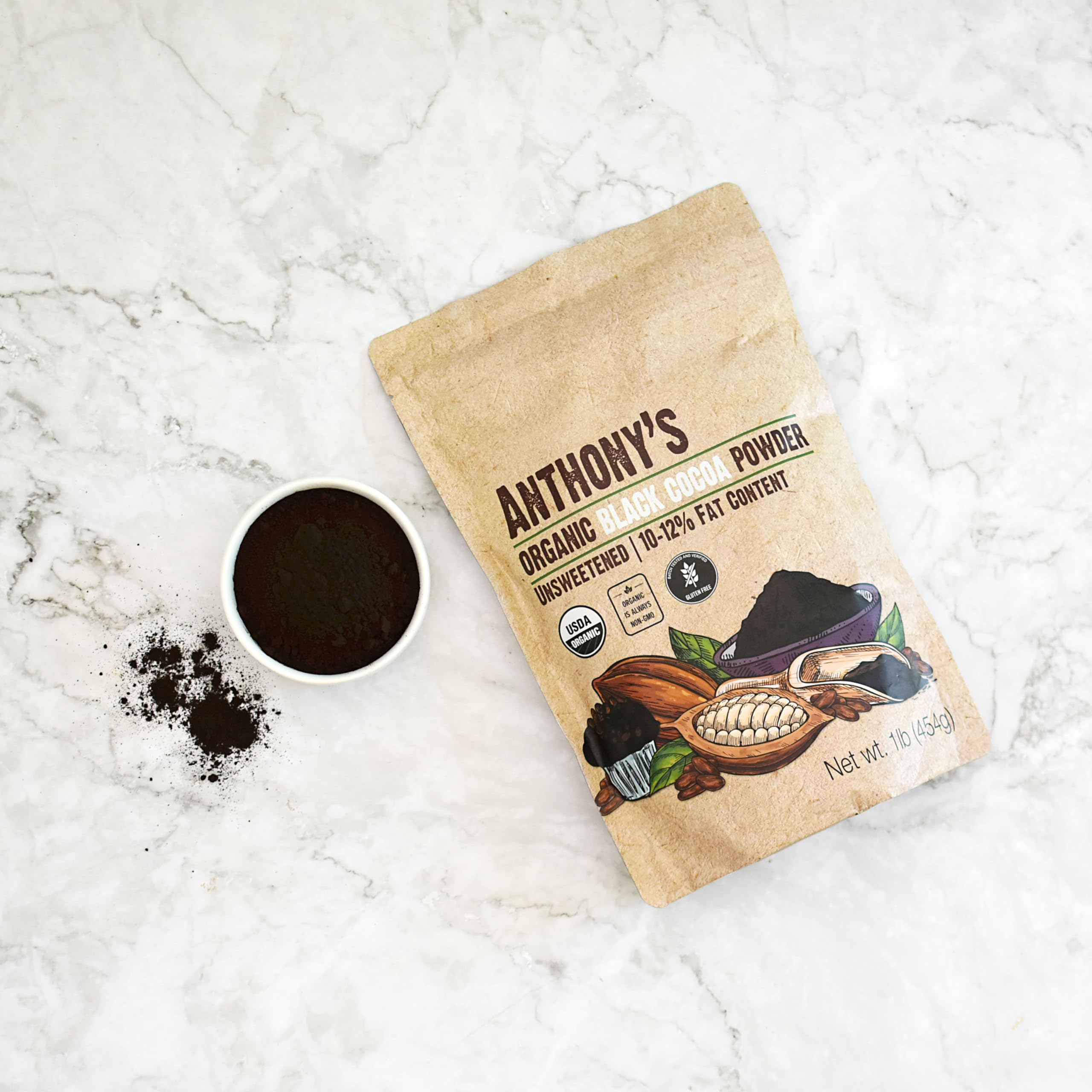Anthony's cacao en exfoliante casero mostrando aroma y uso cosmético