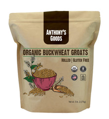 Anthony's empaque frontal 5 lb mostrando orgánico y sin gluten