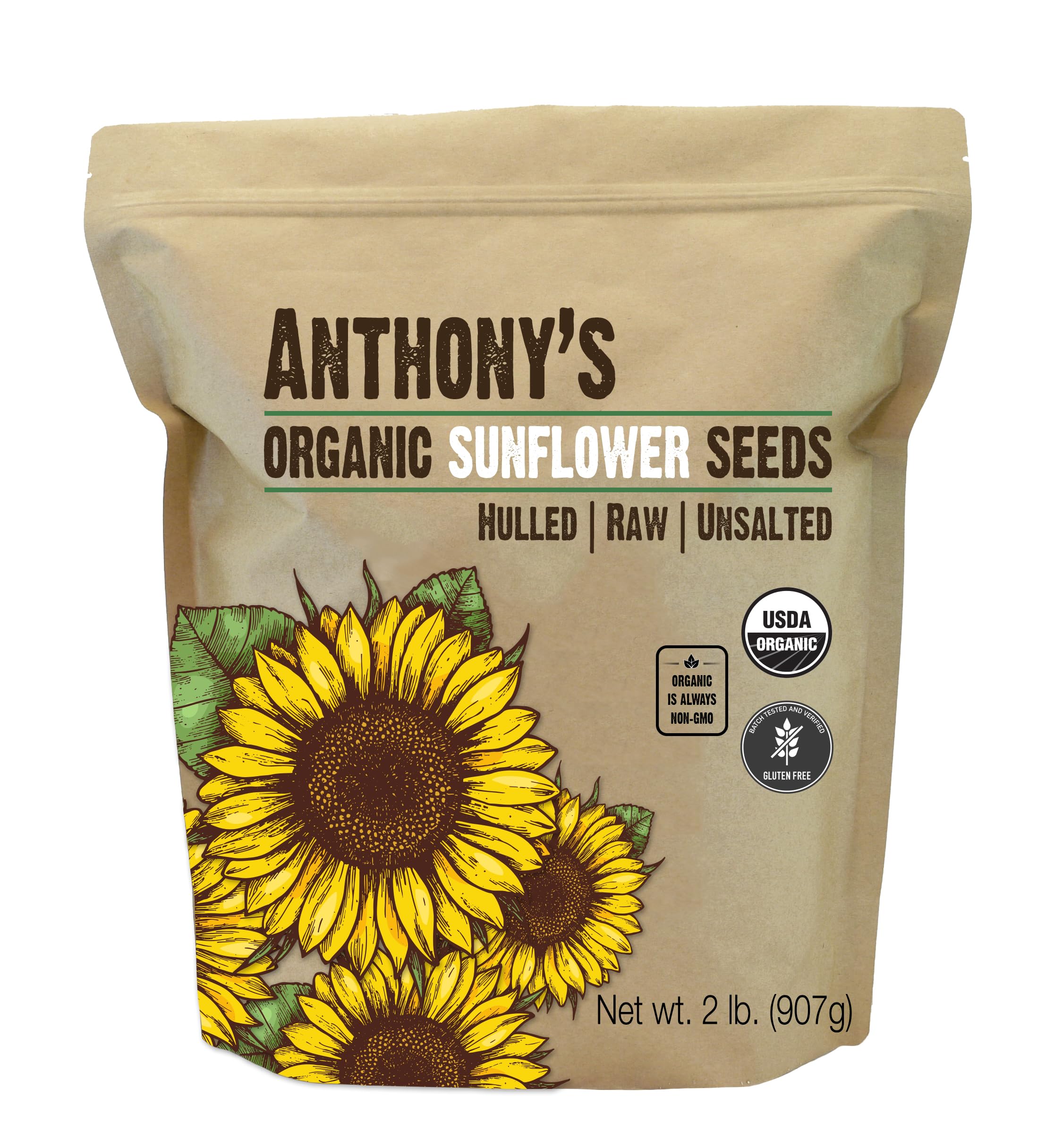 Anthony's frente del paquete mostrando tamaño y marca, conveniencia al cocinar