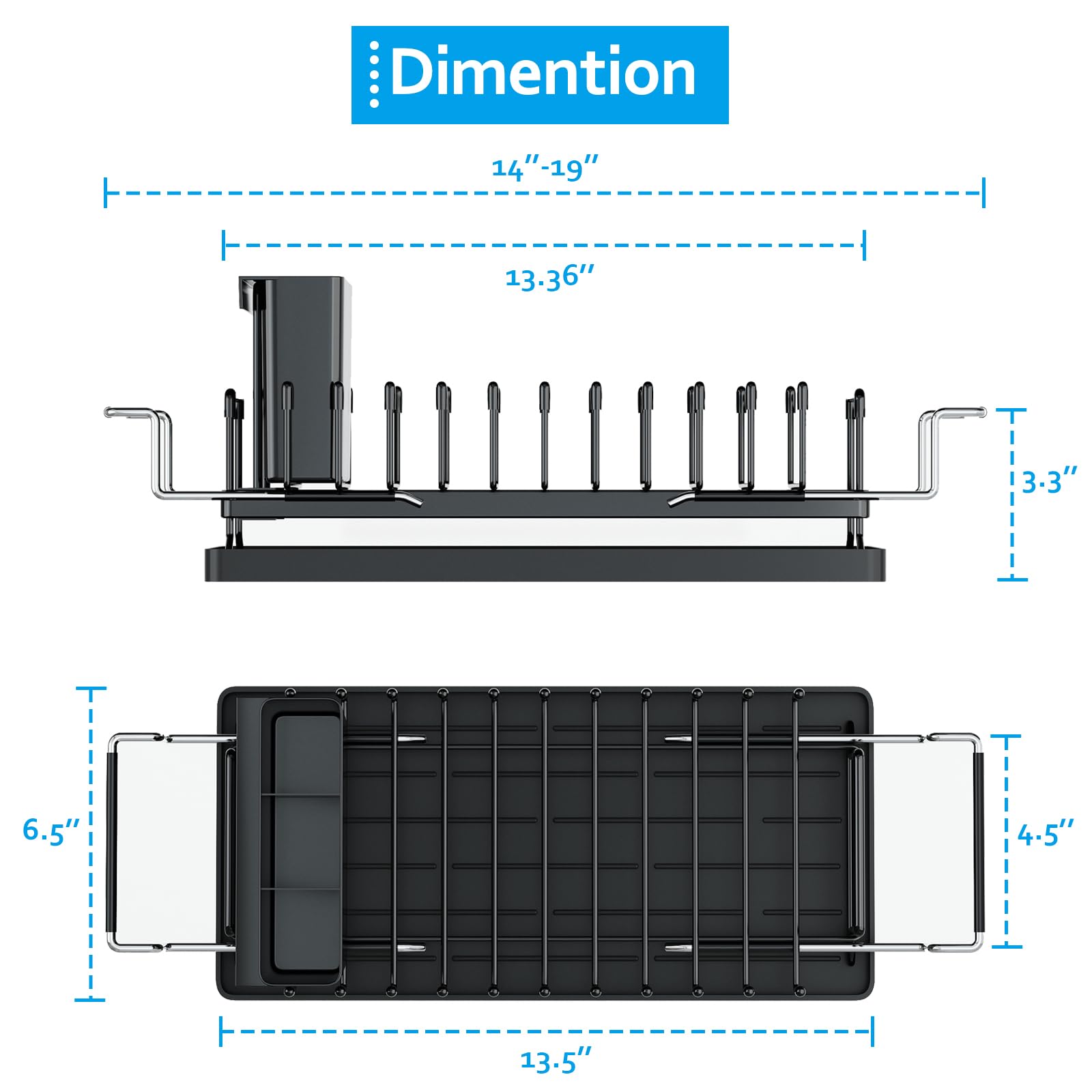 ANTOPY styled kitchen scene showing compact drying rack convenience