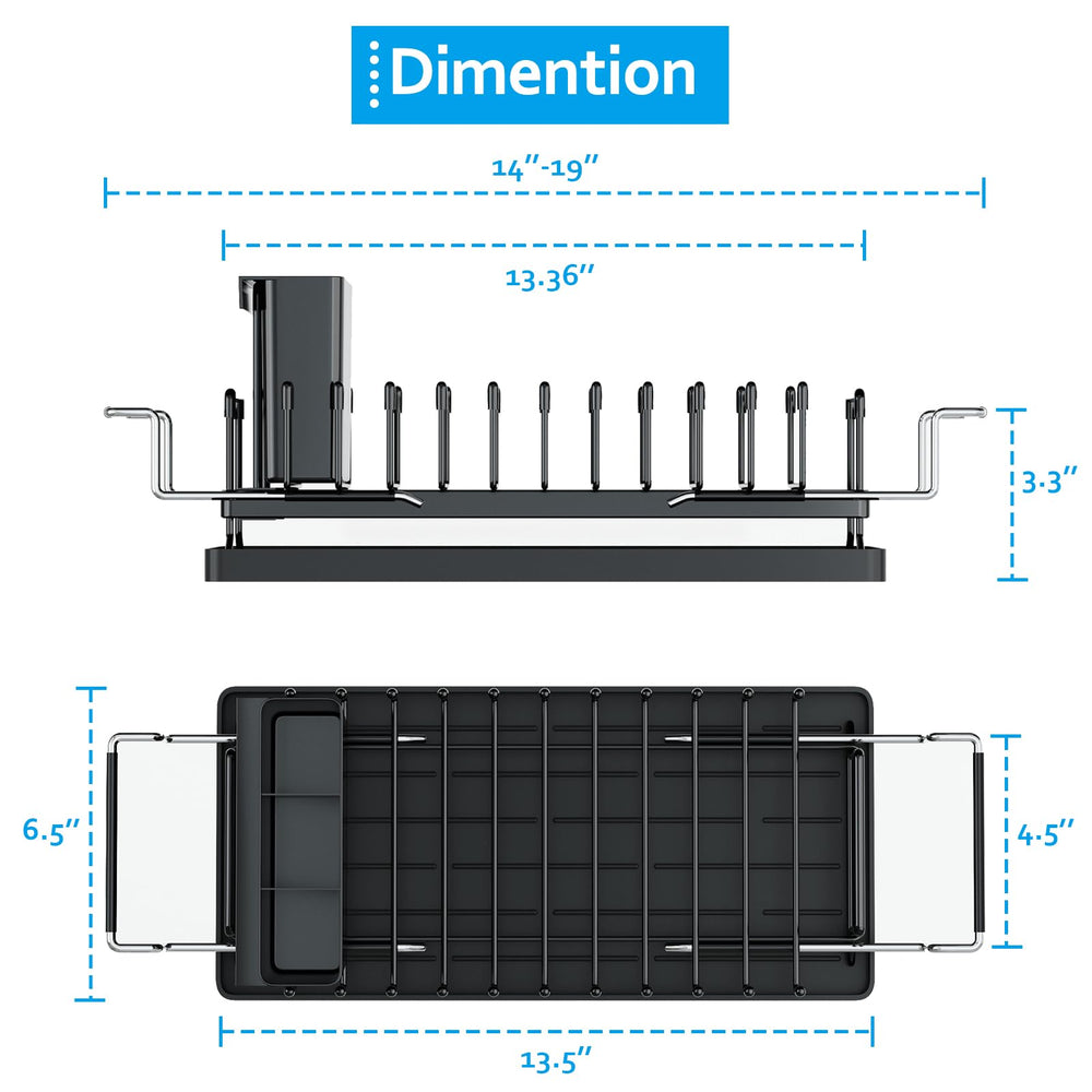 ANTOPY styled kitchen scene showing compact drying rack convenience