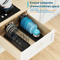 ANTOPY escurridor en encimera junto al fregadero secando platos y tazas eficientemente