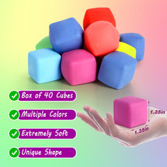 anztqiuu primer plano de textura del cubo, tacto suave y recuperación lenta