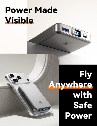 Aobbow puertos USB‑C y USB‑A mostrando opciones de carga rápidas