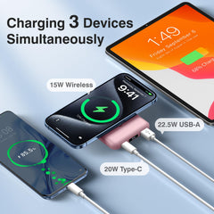 AOGUERBE soporte plegable sosteniendo un iPhone mientras carga, manos libres útil