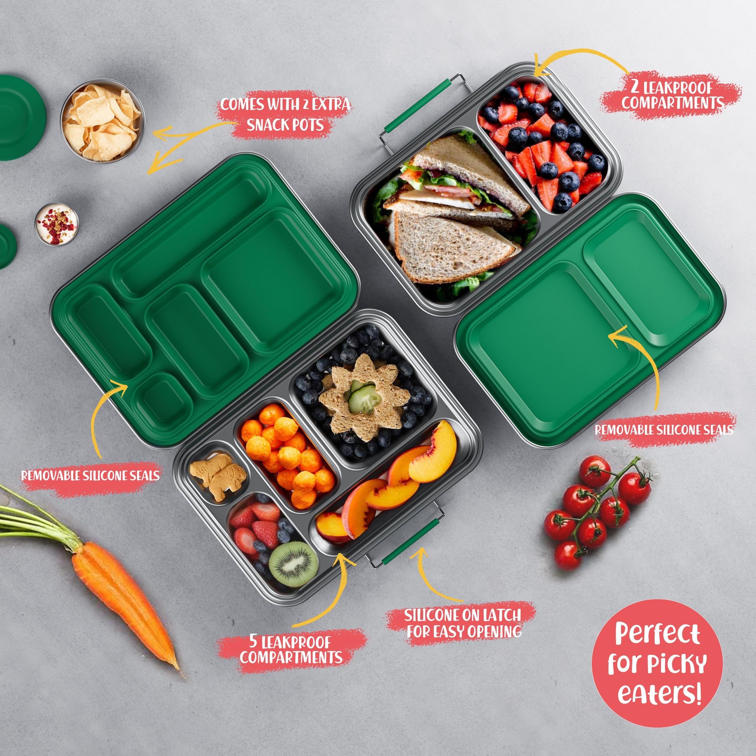 AOHEA niño usando la bento en el recreo, práctica y fácil de abrir
