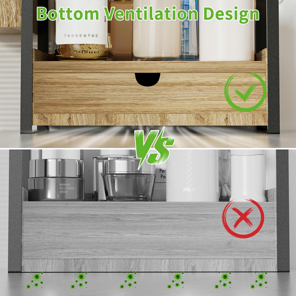 Aollewoiti estante usado en cocina organizando utensilios y condimentos accesibles