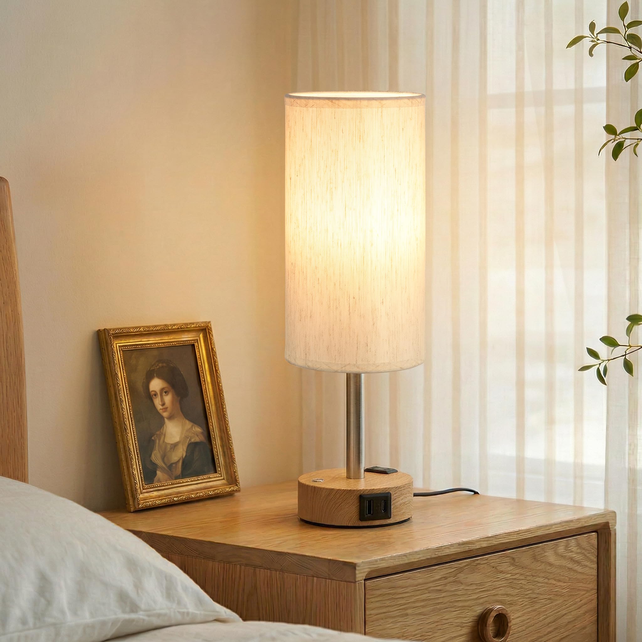 aooshine lámpara nocturna en dormitorio, luz tenue para dormir mejor
