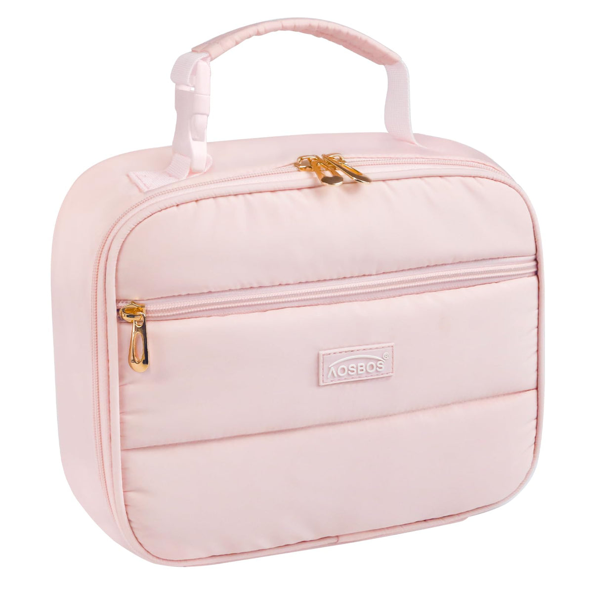 Aosbos bolso frontal rosa acolchado elegante y práctico