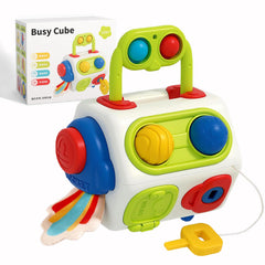 AotBlcer Busy Cube frontal mostrando todas las caras y actividades