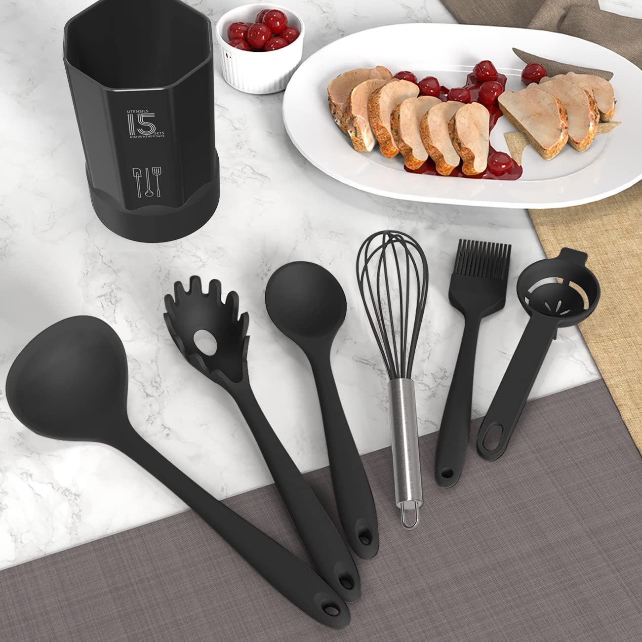 AOTHOD countertop holder organizing all tools for quick access and tidy storage