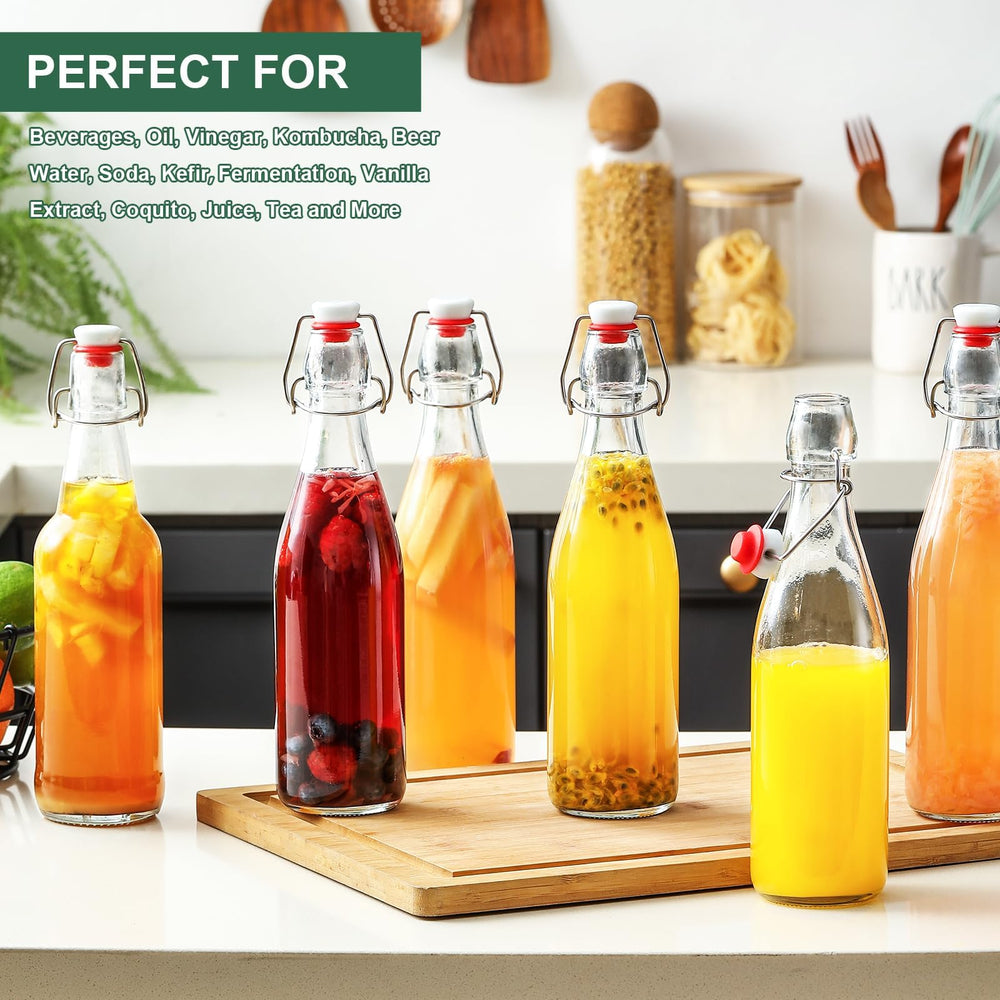 AOZITA botellas en fermentación casera de kombucha en ambiente de cocina