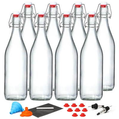 AOZITA front view of full 8-pack bottles showing included accessories benefit organization