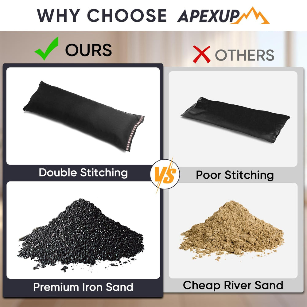APEXUP comparación de tamaño junto a zapatilla para referencia de escala