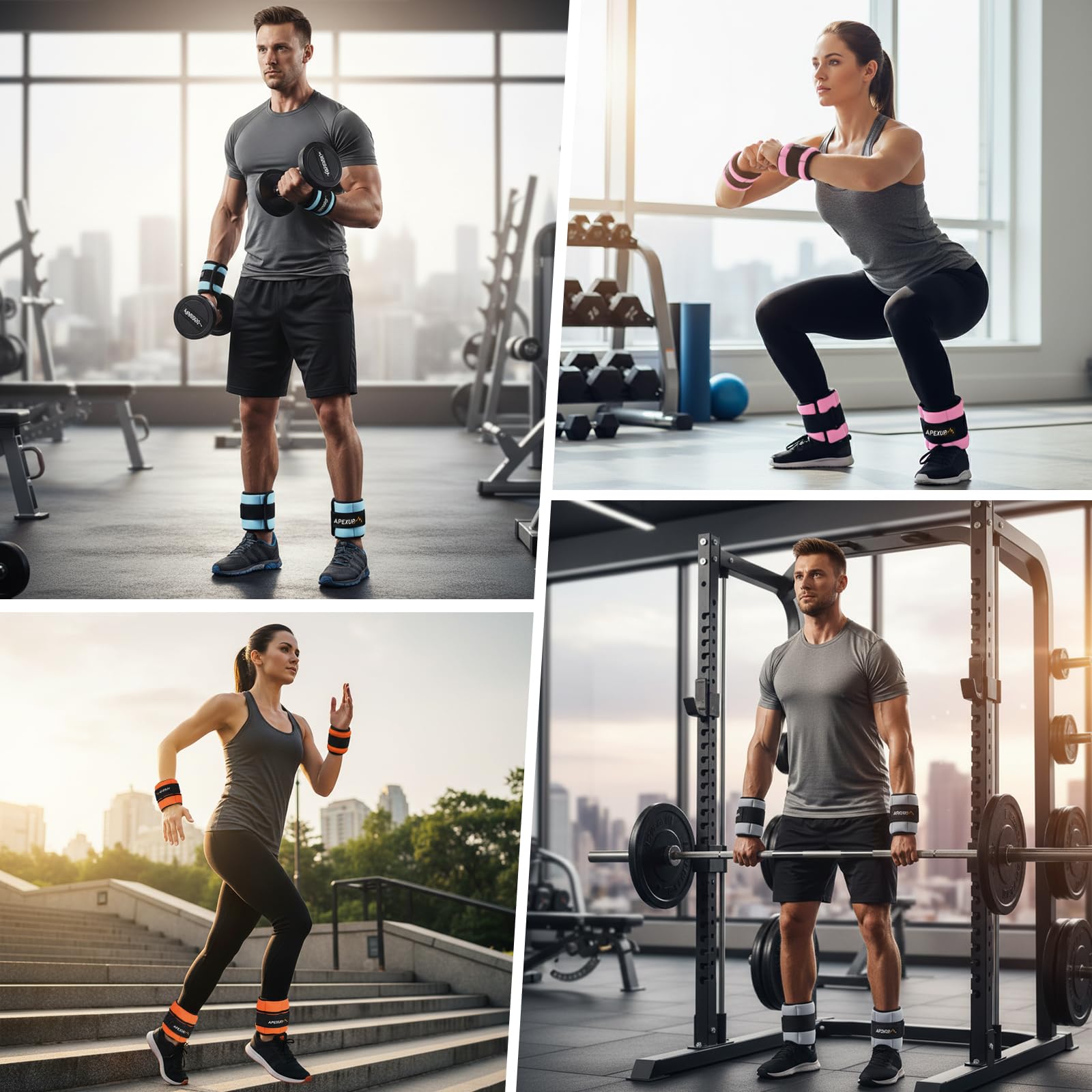 APEXUP cierre de velcro asegurando la tobillera para entrenamiento estable