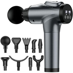 APHERMA pistola de masaje vista frontal mostrando diseño ergonómico y potencia
