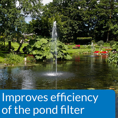API accu-clear before and after pond showing improved visibility