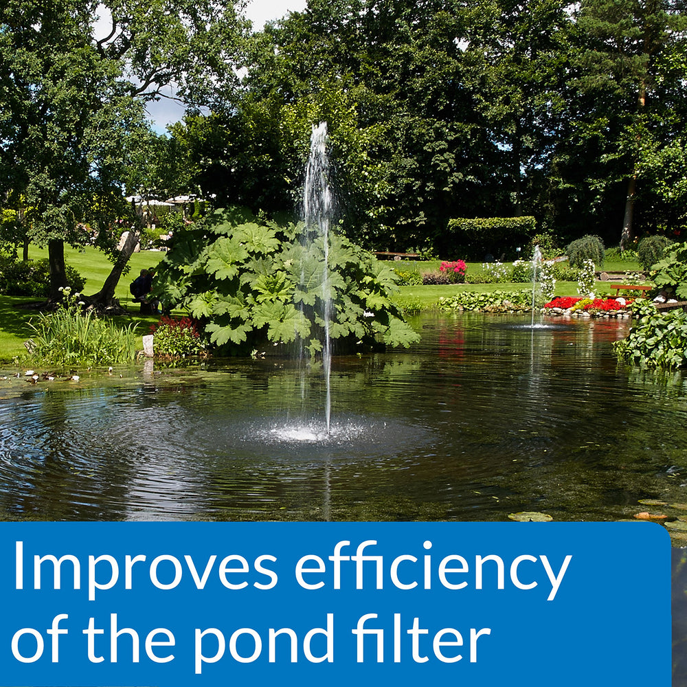 API accu-clear before and after pond showing improved visibility