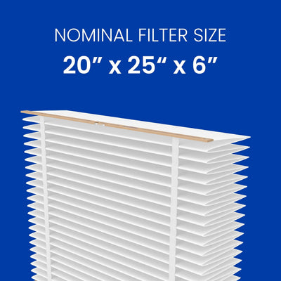 AprilAire side view showing 6-inch filter depth for extended life and airflow balance