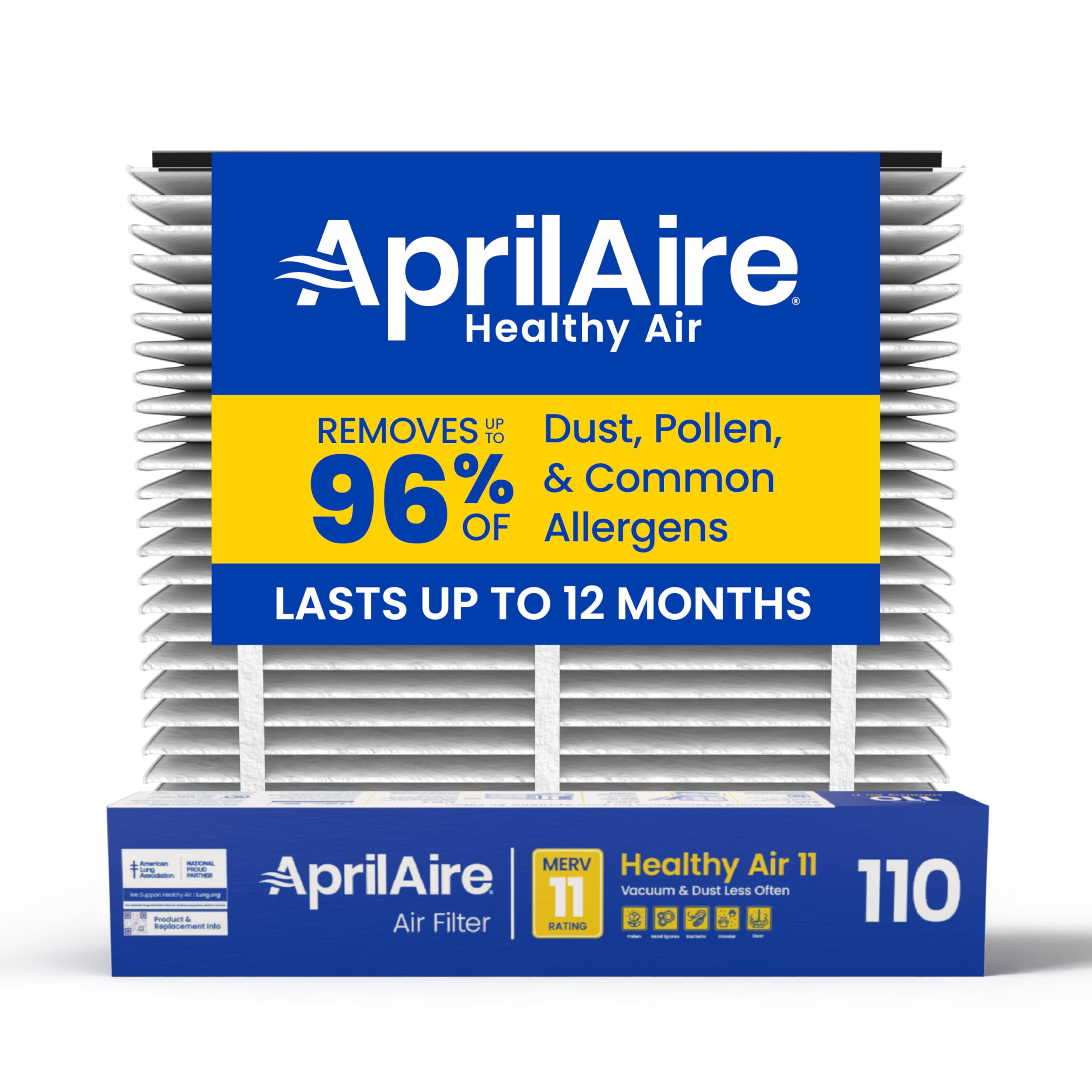 AprilAire filtro frontal en empaque mostrando ajuste genuino y confianza