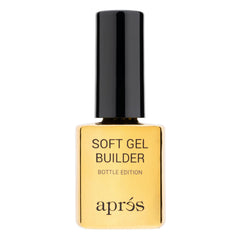 APRÉS botella frontal del Soft Gel Builder mostrando diseño profesional y confianza