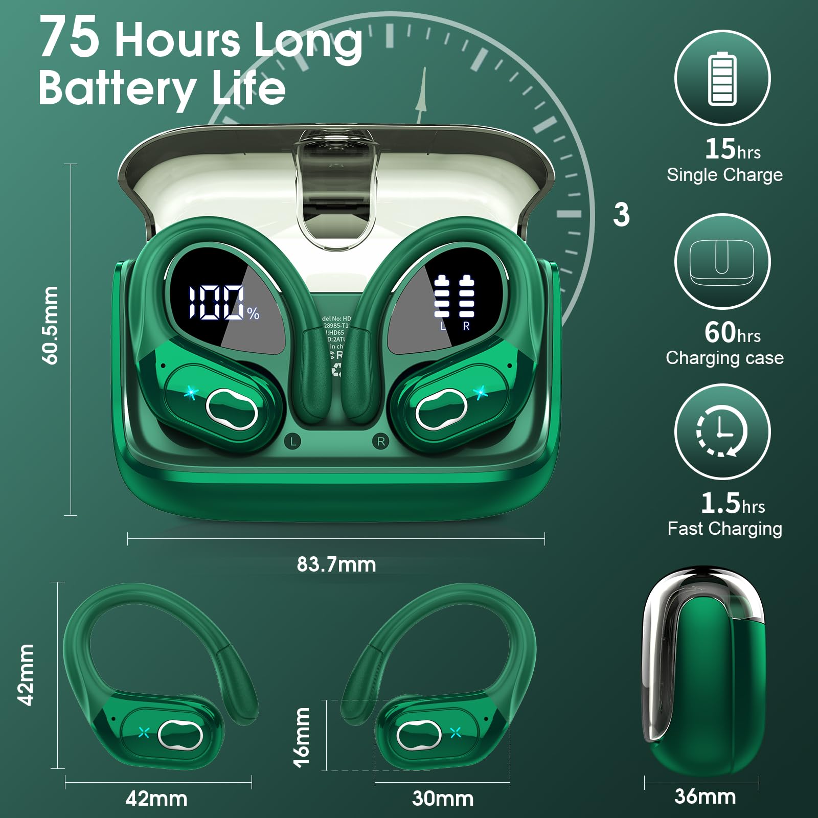 Aptkdoe primer plano del driver de 14,2 mm destacando potencia de bajos y claridad