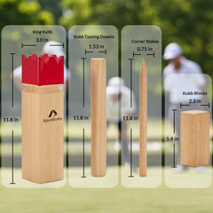 ApudArmis rey Kubb en posición central, objetivo claro del juego