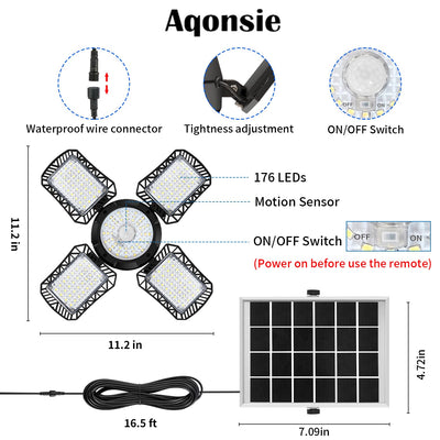 Aqonsie remote control and buttons allowing easy mode and brightness changes