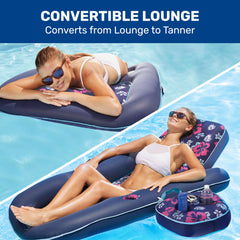 Aqua LEISURE detachable caddy and oversized cupholder close-up for hands-free convenience