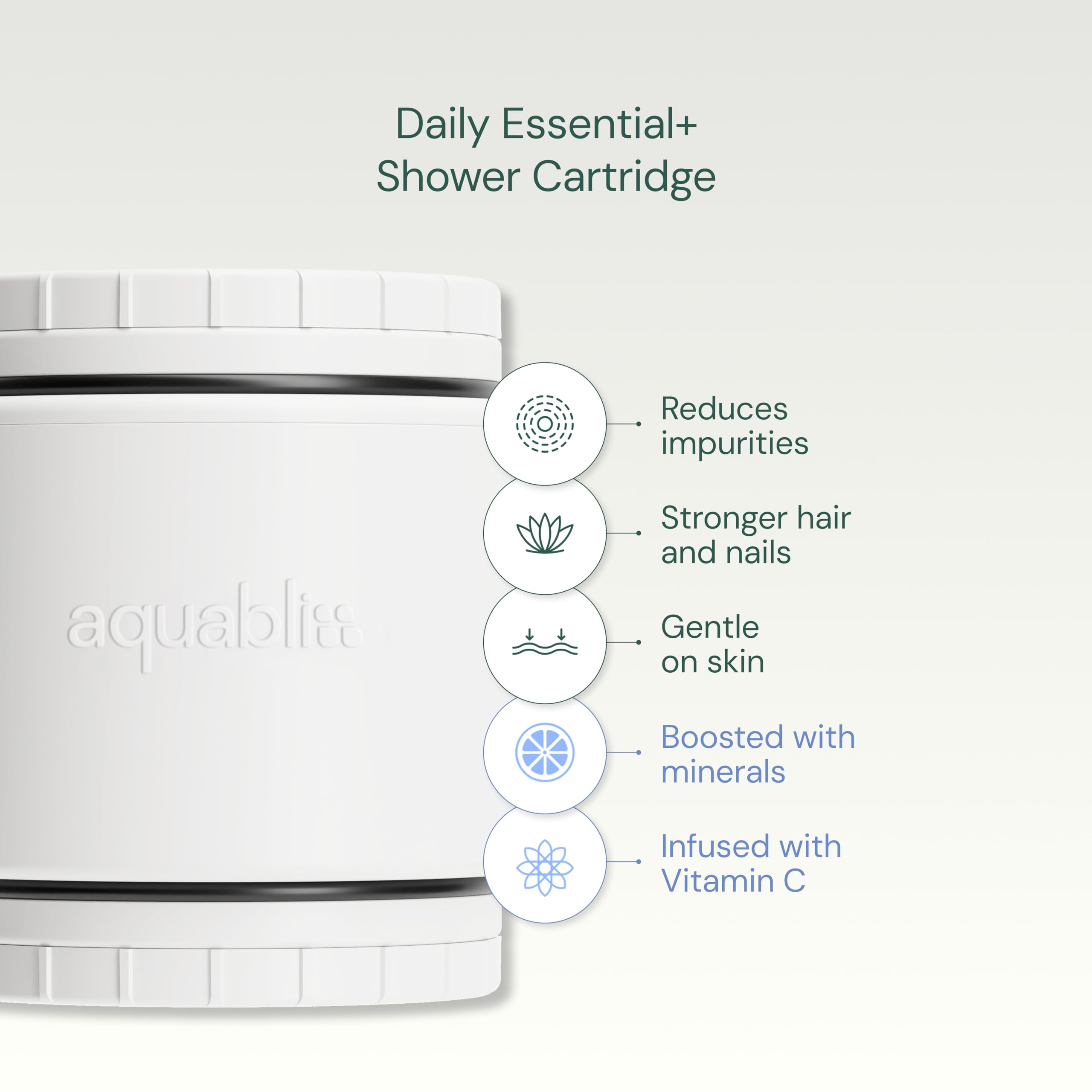 Aquabliss etiqueta con especificaciones para confirmar compatibilidad