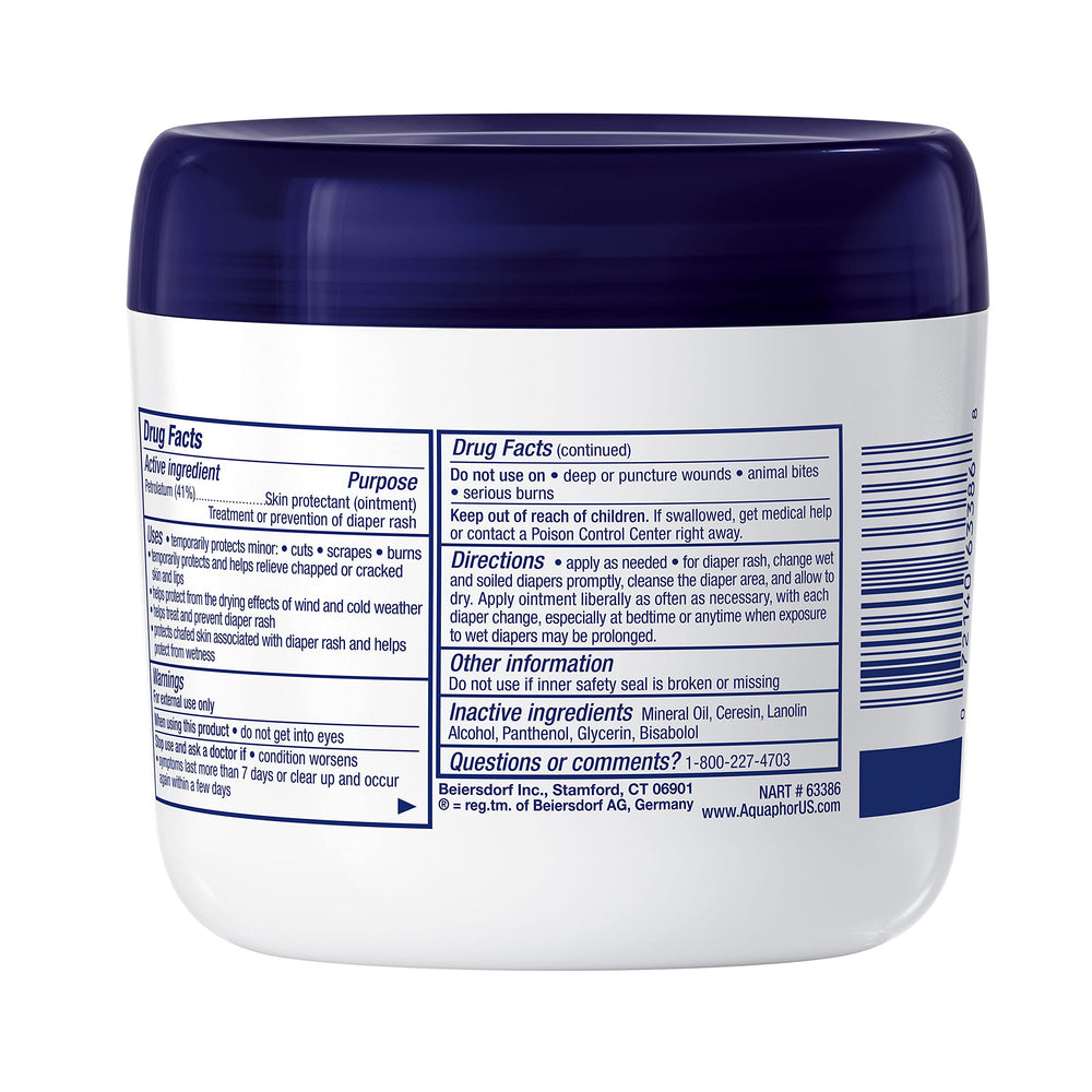 Aquaphor bote abierto en baño listo para uso diario y conveniencia