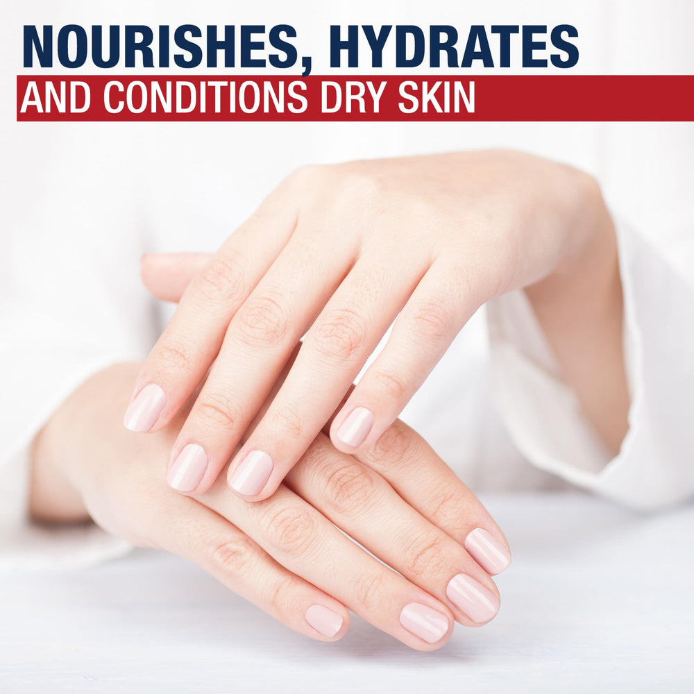 Aquaphor massaging excess serum into skin to lock in moisture and softness