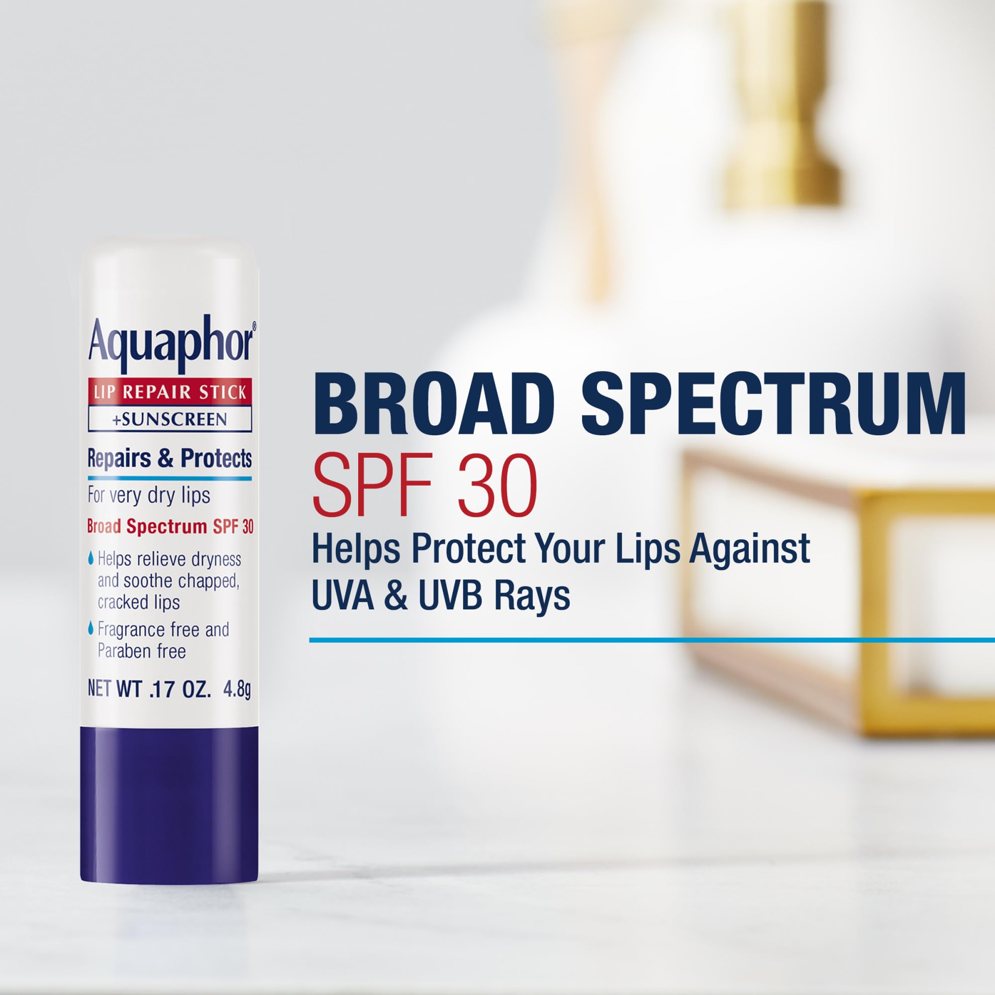 Aquaphor textura del stick en primer plano mostrando acabado suave