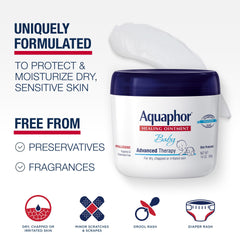 Aquaphor textura cremosa en tapa abierta para aplicación fácil