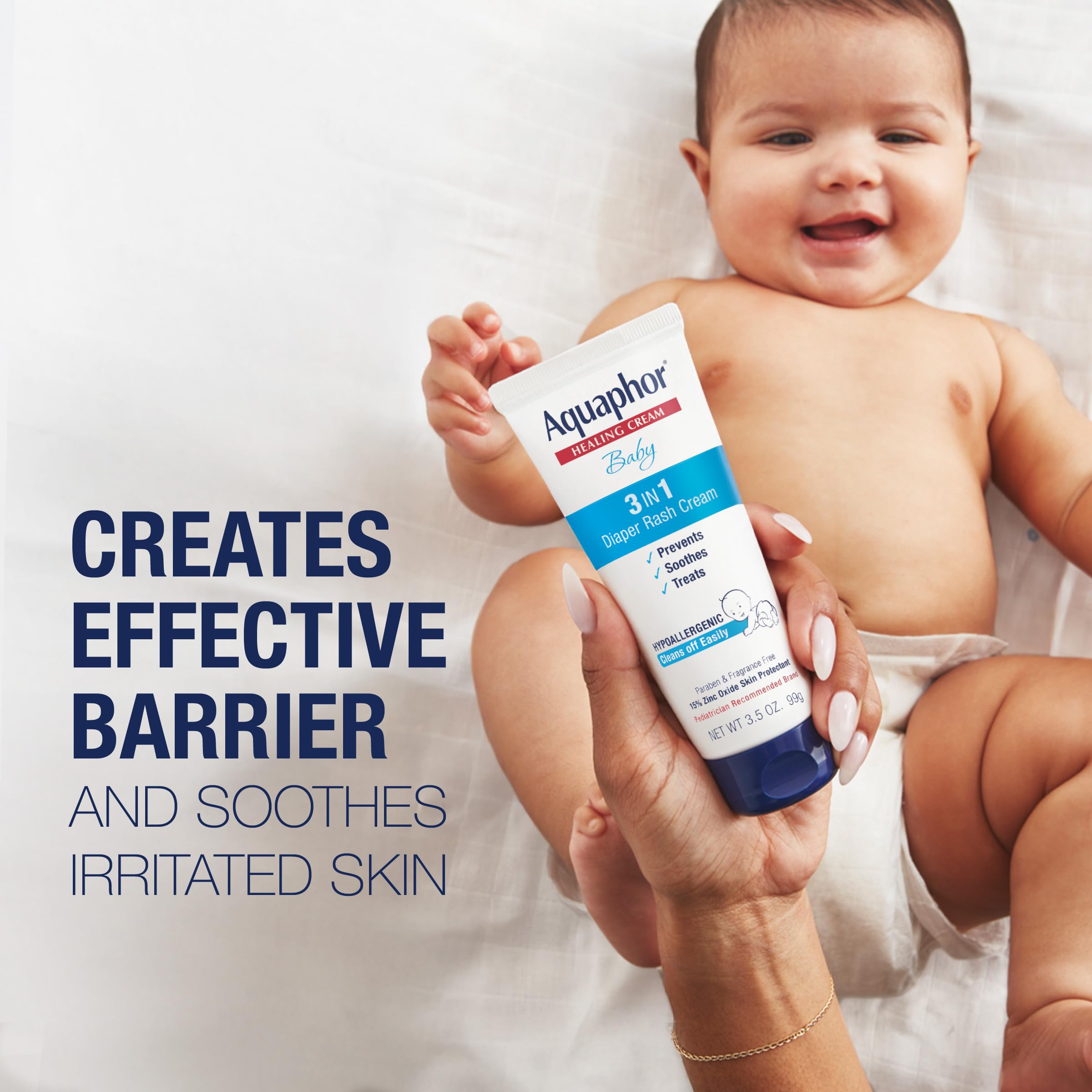 Aquaphor uso nocturno en cambiador protege durante la noche