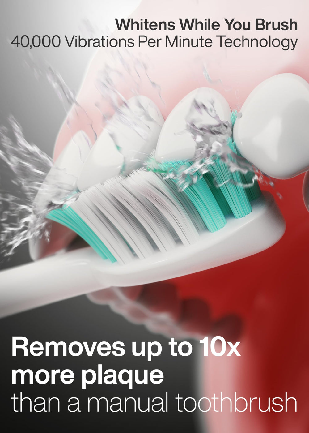Aquasonic close-up of bristles highlighting DuPont precision for effective plaque removal