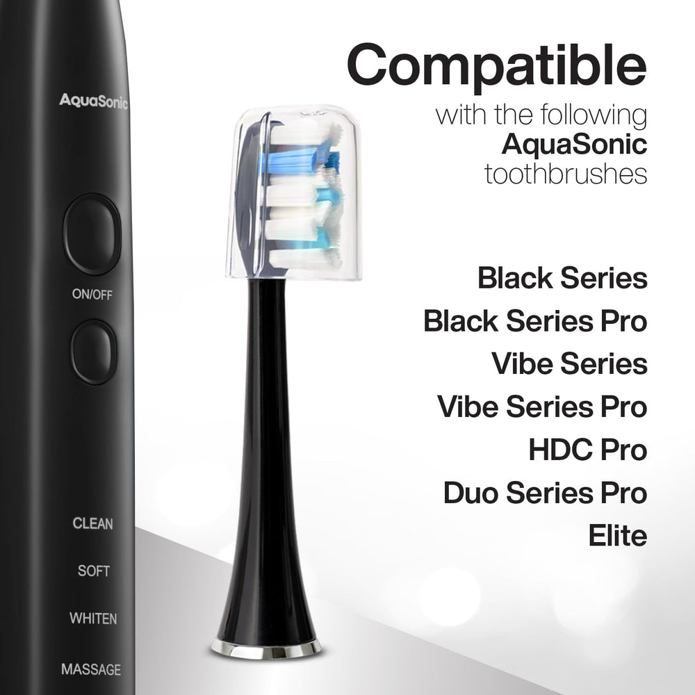 AquaSonic cabezal instalado en cepillo demostrando compatibilidad