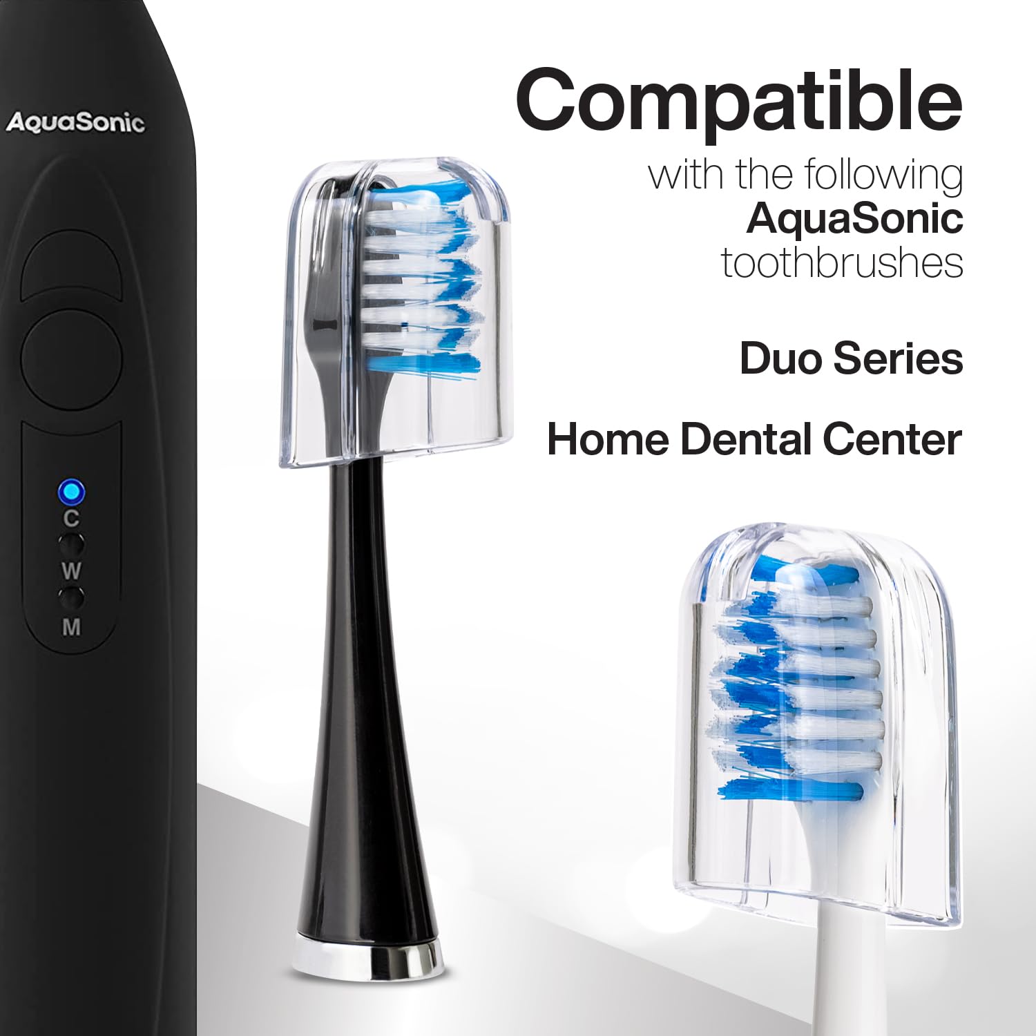 AquaSonic varios cabezales en colores que facilitan identificación por usuario