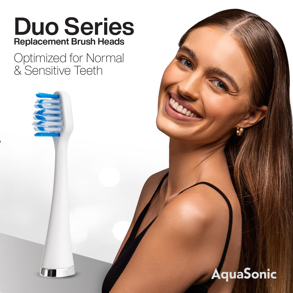 AquaSonic detalle de cerdas DuPont demostrando limpieza efectiva y duradera