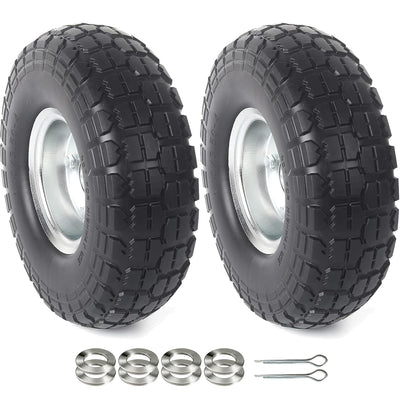 AR-PRO front view of 10 inch tire and wheel pair showing durable construction and reliability
