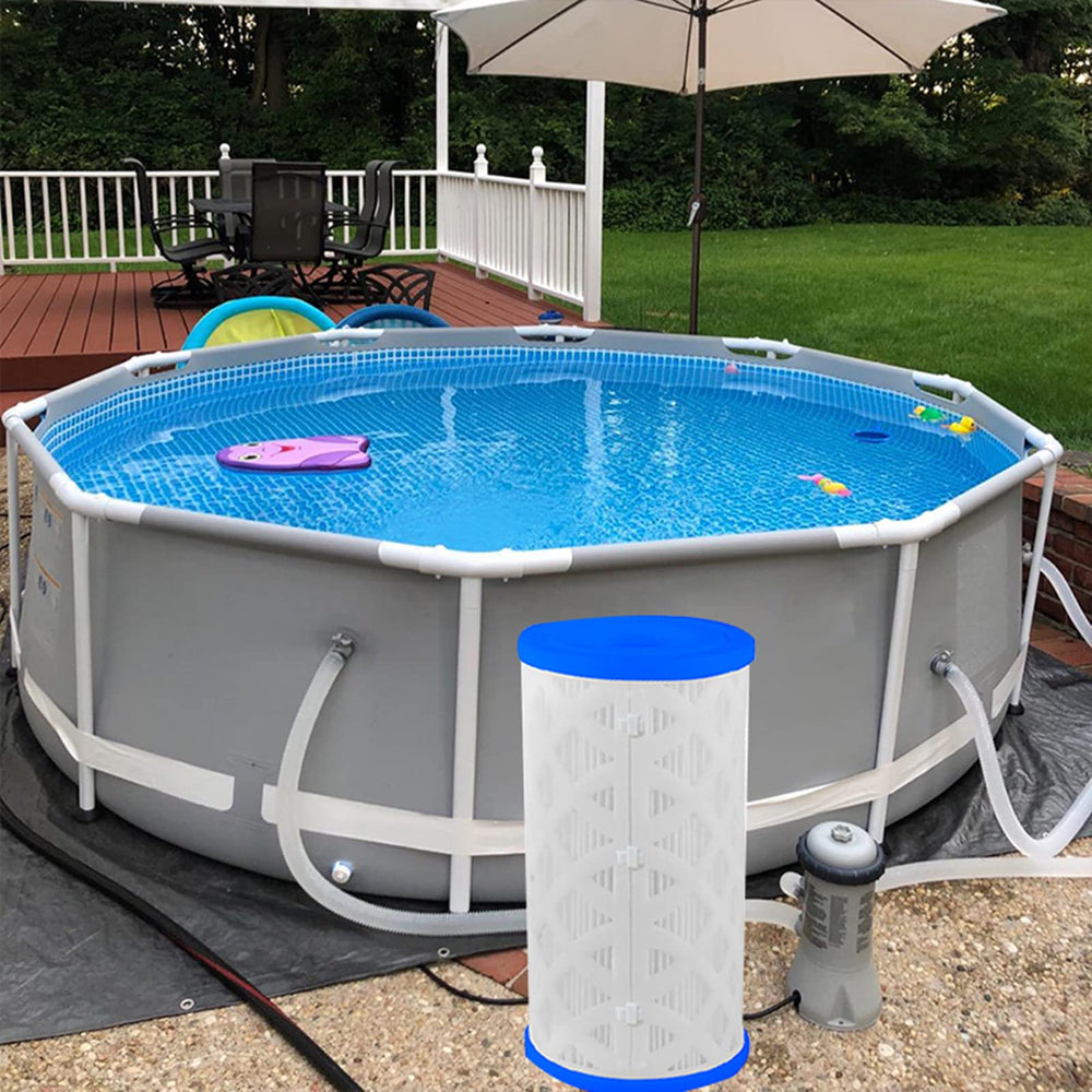ARAGIT filtro junto a piscina limpia en ambiente relajante, agua clara